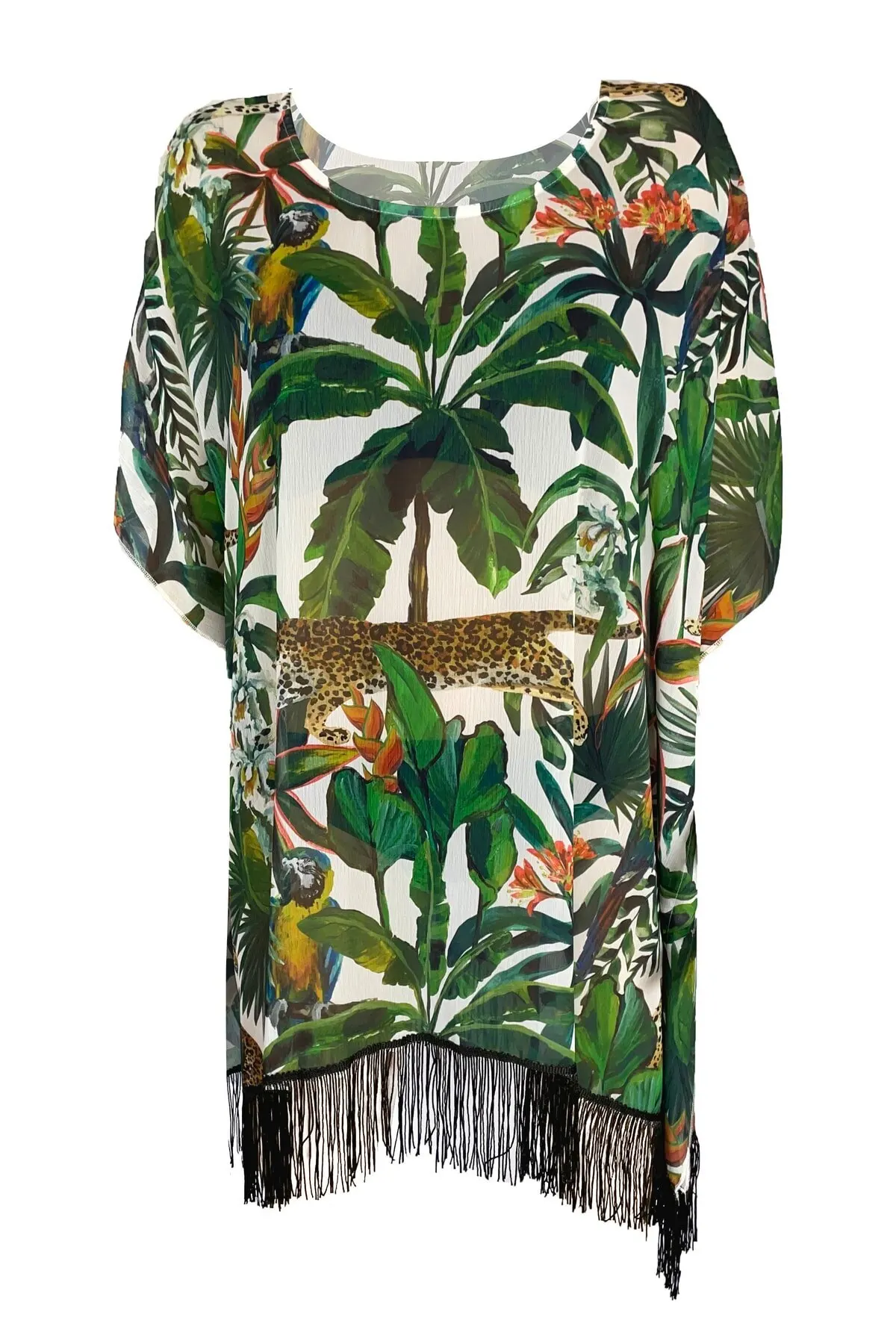 Women's Pareo Simone Tropical Pattern tassel Beach Dress Swimwear Cover Up Dress Sexy Tunic Suit Beachwear
Women's Pareo Simone Tropical Pattern tassel Beach Dress Swimwear Cover Up Dress Sexy Tunic Suit Beachwear