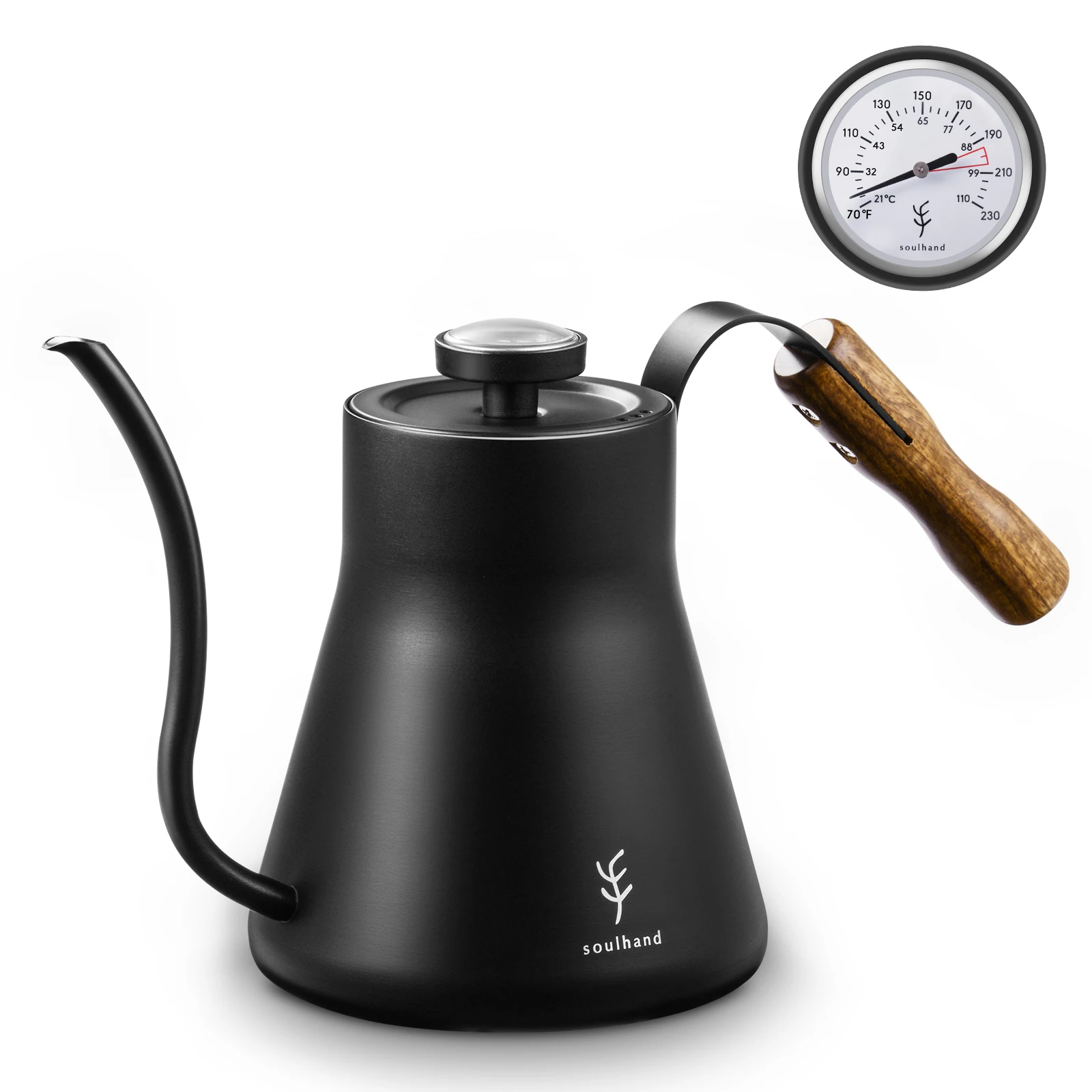1.2L Coffee Kettle with Thermometer Stainless Steel Gooseneck Pour Over Coffee Pot Kettle Drip Kettle Wood Handle For Home Offic
1.2L Coffee Kettle with Thermometer Stainless Steel Gooseneck Pour Over Coffee Pot Kettle Drip Kettle Wood Handle For Home Offic