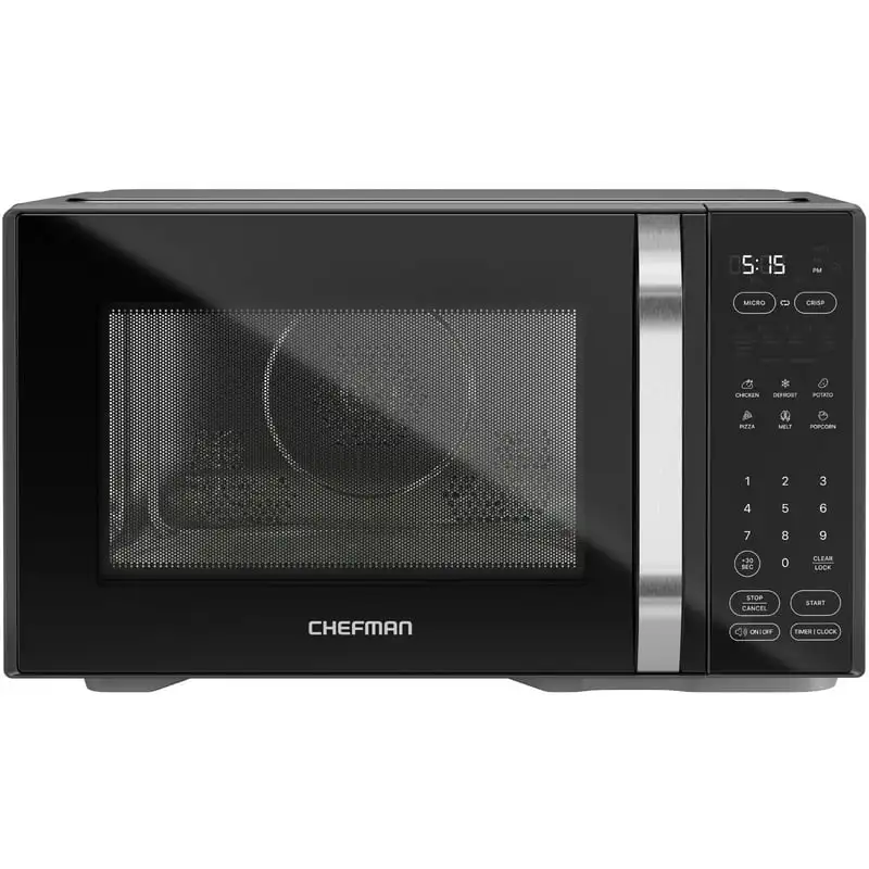 

Microcrisp 1.1 cu. ft. Countertop Microwave Oven + Crisper, 1800 Watts, Black