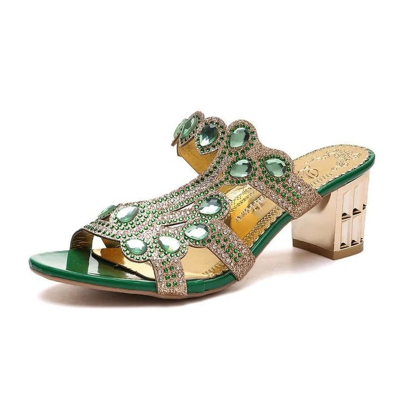 Hot Sale 2022 New Fashion Summer Open Toe Slippers Premium Microfiber Women Sandals Rhinestones Slippers Thick Heels Trend Shoes
Hot Sale 2022 New Fashion Summer Open Toe Slippers Premium Microfiber Women Sandals Rhinestones Slippers Thick Heels Trend Shoes