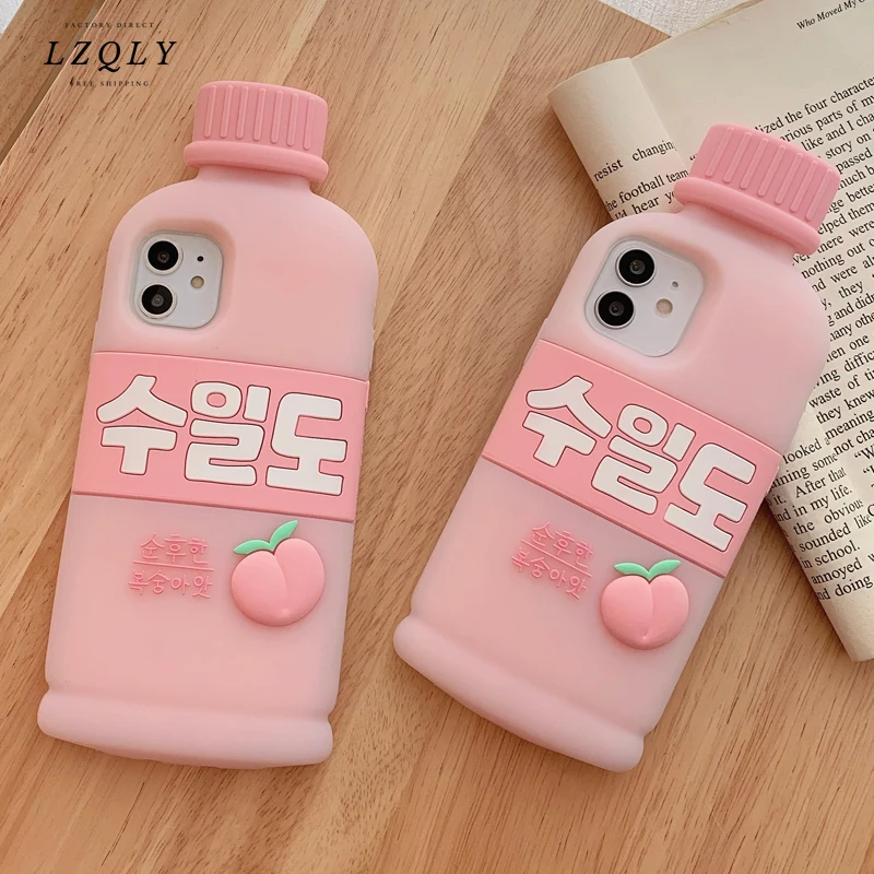 Cute Korea 3d Style Pink Peach Drink Bottle Phone Case for Iphone 12 Pro Max 11 Pro Xs Max Xr x Korean Soft Tpu Protective Cover
Cute Korea 3d Style Pink Peach Drink Bottle Phone Case for Iphone 12 Pro Max 11 Pro Xs Max Xr x Korean Soft Tpu Protective Cover