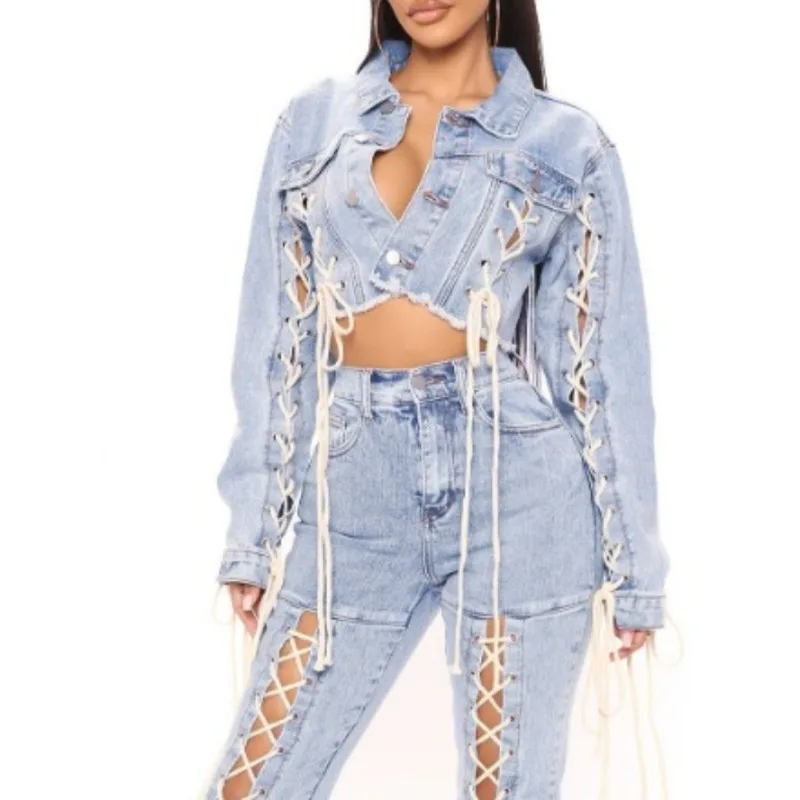 Women's Autumn Niche Fashion Denim Jacket Spring 2023 Pretty Lace Washed Blue Jean Jacket Fall 2023 Fashion Women Clothing
Women's Autumn Niche Fashion Denim Jacket Spring 2023 Pretty Lace Washed Blue Jean Jacket Fall 2023 Fashion Women Clothing