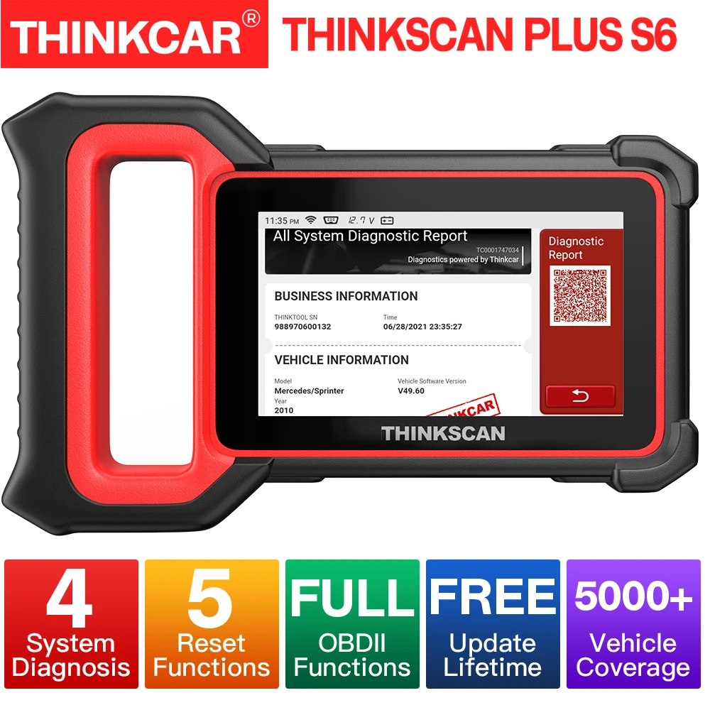 Thinkcar Thinkscan Plus S6 OBD2 сканер 4 система считывания кодов масла SAS EPB TPMS PK crp129e
Thinkcar Thinkscan Plus S6 OBD2 сканер 4 система считывания кодов масла SAS EPB TPMS PK crp129e