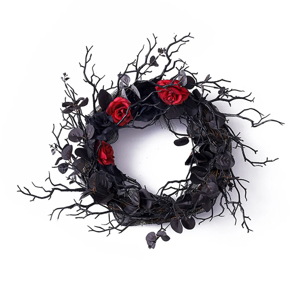 Unique Design Halloween Dead Branch Garland Simulation Flower Black Rattan Wreath 50cm Diameter Eye Catching Door Decor
Unique Design Halloween Dead Branch Garland Simulation Flower Black Rattan Wreath 50cm Diameter Eye Catching Door Decor