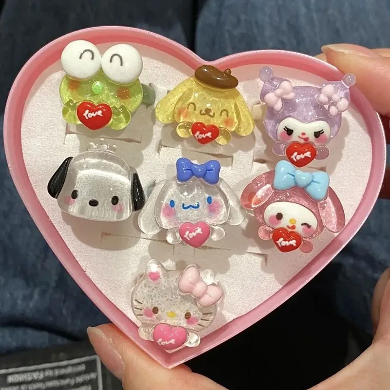 New Kawaii Sanrio Accessories Kuromi My Melody Cinnamoroll HelloKT Cartoon Exquisite Creative Adjustment Rings Gifts for Girls
New Kawaii Sanrio Accessories Kuromi My Melody Cinnamoroll HelloKT Cartoon Exquisite Creative Adjustment Rings Gifts for Girls