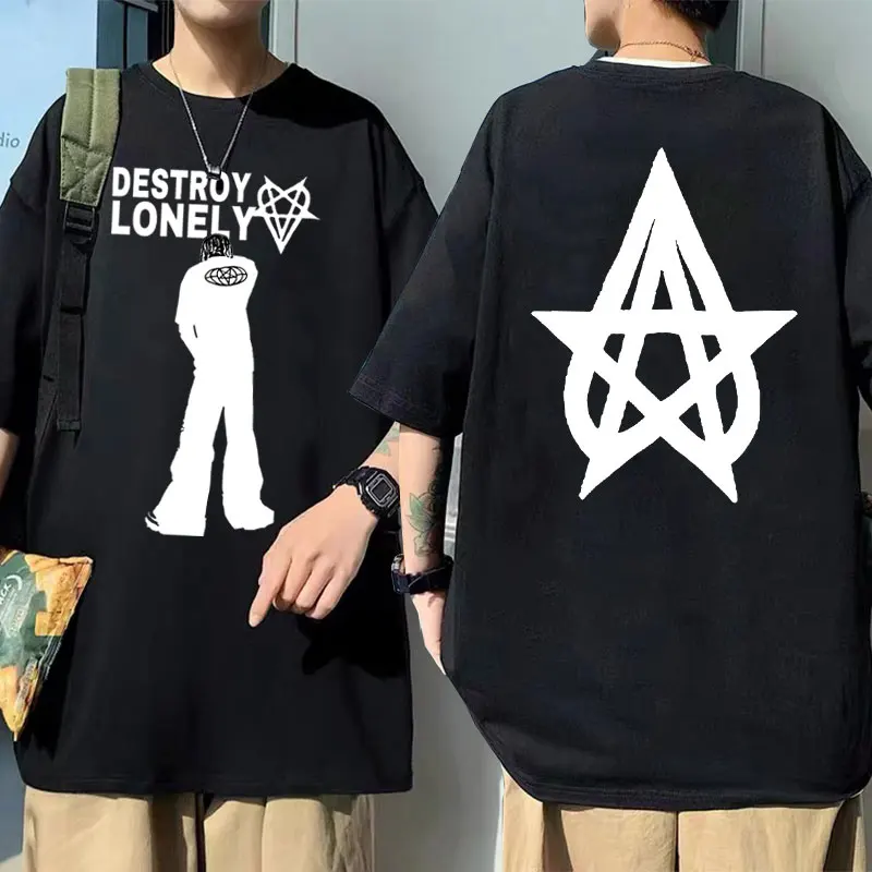 Destroy Lonely Tshirt Summer Men's Hip Hop Rapper Oversized Short Sleeve Tees Men Streetwear Vintage T-shirt Male Casual T Shirt
Destroy Lonely Tshirt Summer Men's Hip Hop Rapper Oversized Short Sleeve Tees Men Streetwear Vintage T-shirt Male Casual T Shirt