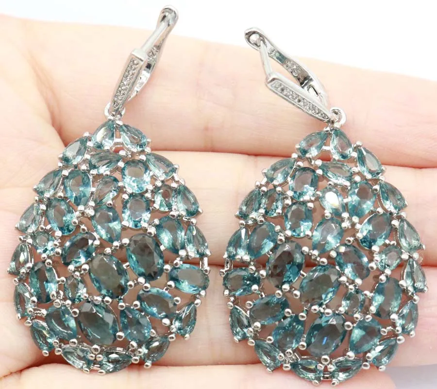 54x30mm Stunning Big Size 14.7g London Blue Topaz White CZ Daily Wear Females Silver Earrings
54x30mm Stunning Big Size 14.7g London Blue Topaz White CZ Daily Wear Females Silver Earrings