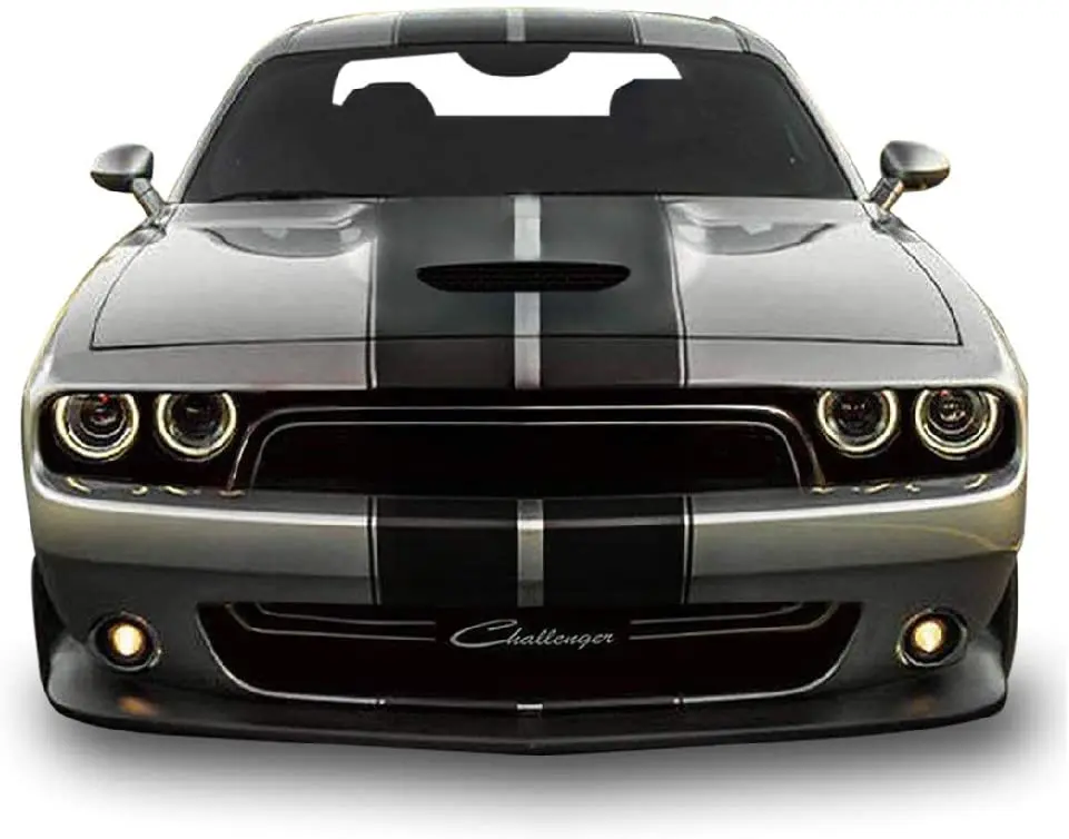 

Bubbles Designs Decal Sticker Graphic Front to Back Stripe Kit Compatible with Dodge Challenger 2008 2009 2011 2013 2015 16