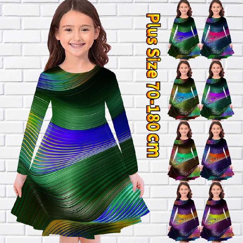Autumn Winter Abstract Print Dress Knee-length Skirt Little Girl Round Neck Long Sleeve Skirt Everyday Vintage Princess Dress
Autumn Winter Abstract Print Dress Knee-length Skirt Little Girl Round Neck Long Sleeve Skirt Everyday Vintage Princess Dress