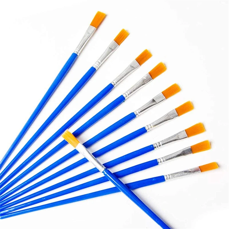 10Pcs Paint Brushes Nylon Hair Round Flat Short Handle Painting Brush for Detail Painting Acrylic Oil Watercolor Art Painting
10Pcs Paint Brushes Nylon Hair Round Flat Short Handle Painting Brush for Detail Painting Acrylic Oil Watercolor Art Painting