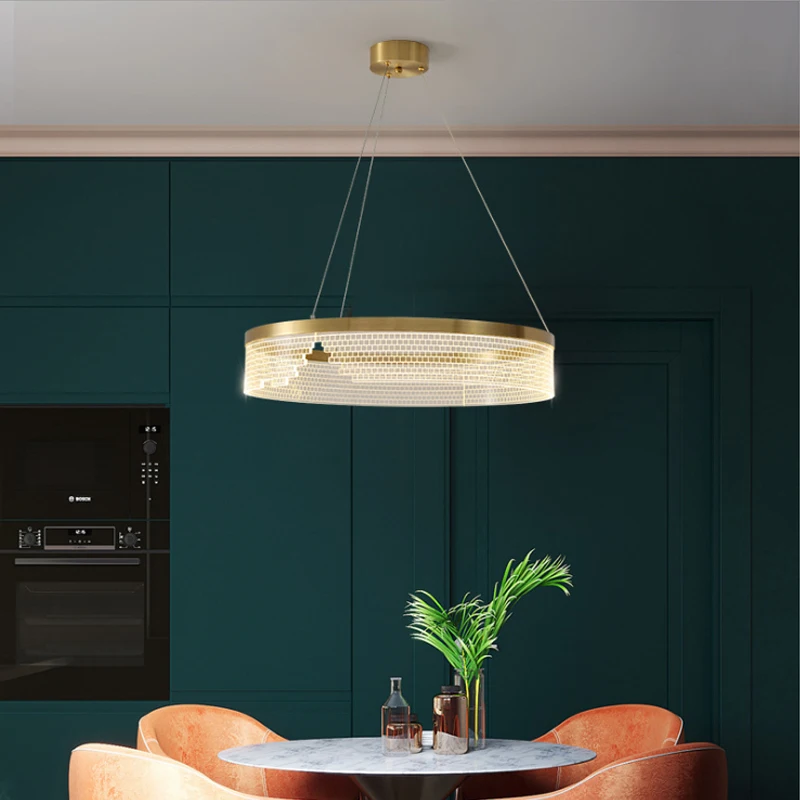 

Потолочный светодиодный светильник, художественная люстра в скандинавском стиле, современный медный домашний декор для гостиной, спальни, кухни