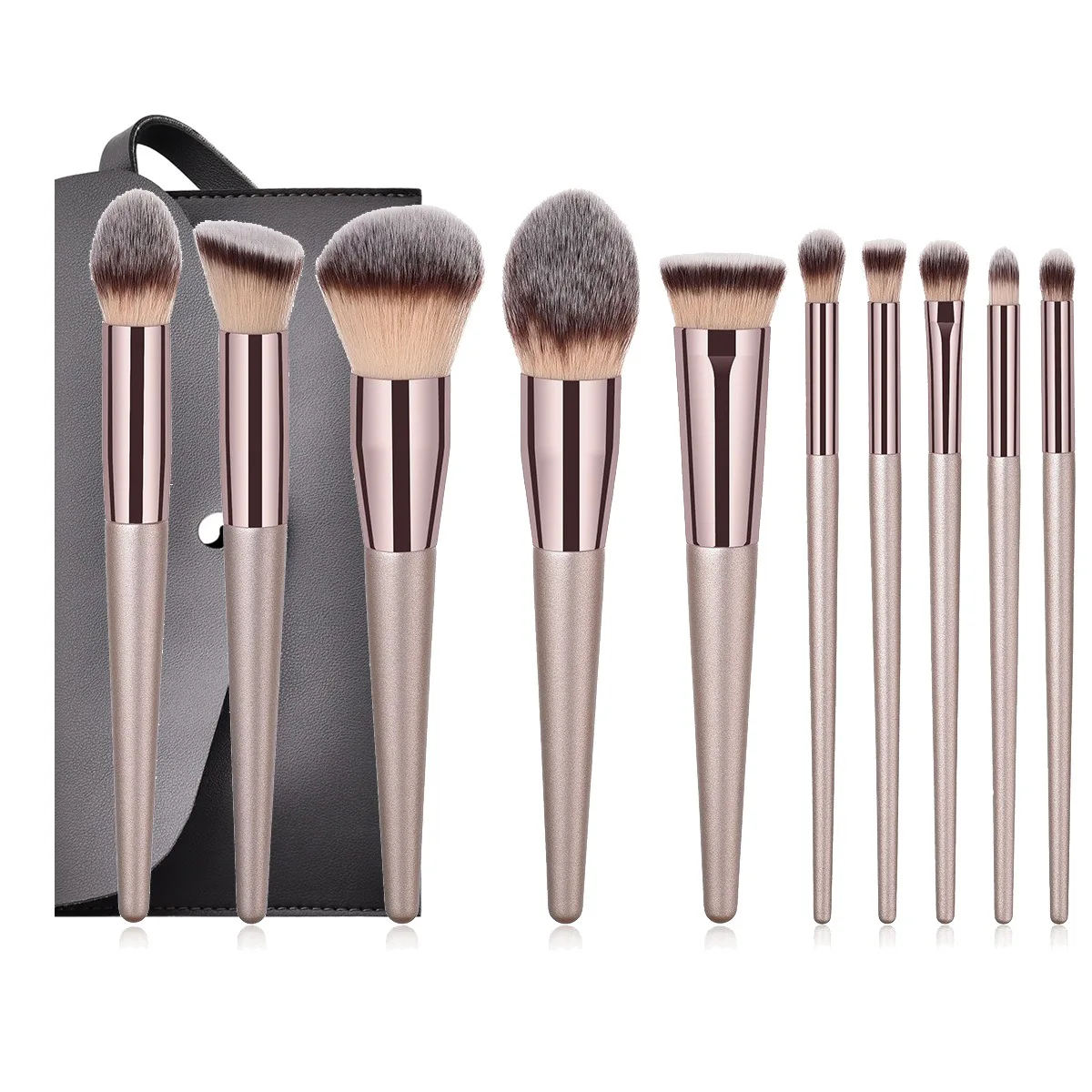 

Champagne Makeup Brushes Set for Women Cosmetic Foundation Powder Blush Eyeshadow Kabuki Blending Make Up Brush Beauty Tools