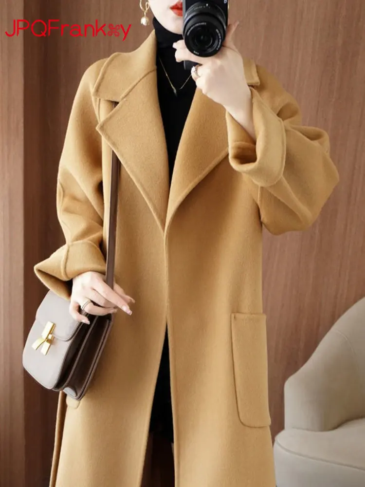 2022 Autumn Winter New High-end Double-sided Cashmere Coat Women's Long 100% Wool Coat Loose Coat Winter Wool Coat Women
2022 Autumn Winter New High-end Double-sided Cashmere Coat Women's Long 100% Wool Coat Loose Coat Winter Wool Coat Women