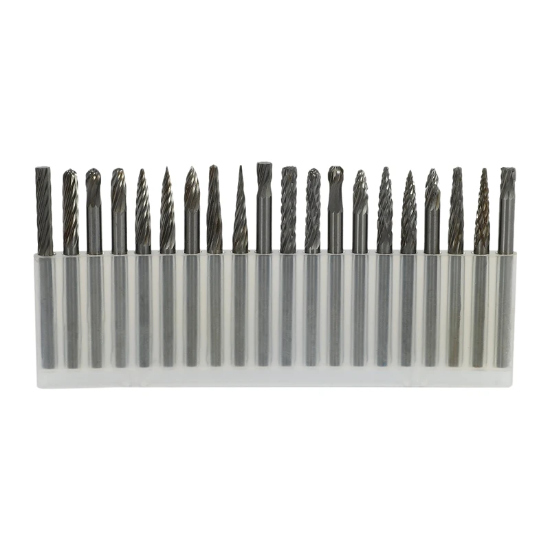 20Pc Full Double Grain Tungsten Carbide Rotary Burr Milling Cutter Milling Cutter Bit Set Mini Drill Rotating Tool Accessories E
20Pc Full Double Grain Tungsten Carbide Rotary Burr Milling Cutter Milling Cutter Bit Set Mini Drill Rotating Tool Accessories E