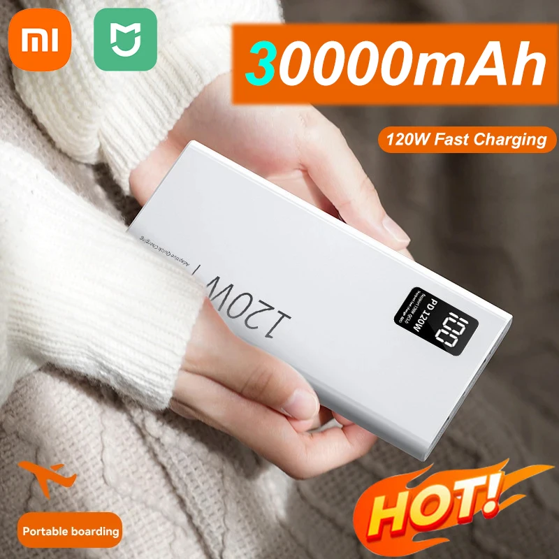 Xiaomi MIJIA 30000mAh High Capacity Power Bank 120W Portable Super Fast Charging With Sufficient Capacity For iPhone Huawei
Xiaomi MIJIA 30000mAh High Capacity Power Bank 120W Portable Super Fast Charging With Sufficient Capacity For iPhone Huawei