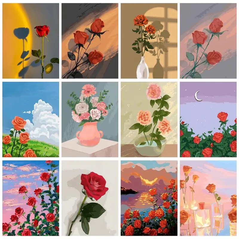 CHENISTORY Acrylic Painting By Numbers Rose Flowers Drawing By Numbers Wall Art Adults Crafts Kids Diy Gift Picture Coloring
CHENISTORY Acrylic Painting By Numbers Rose Flowers Drawing By Numbers Wall Art Adults Crafts Kids Diy Gift Picture Coloring