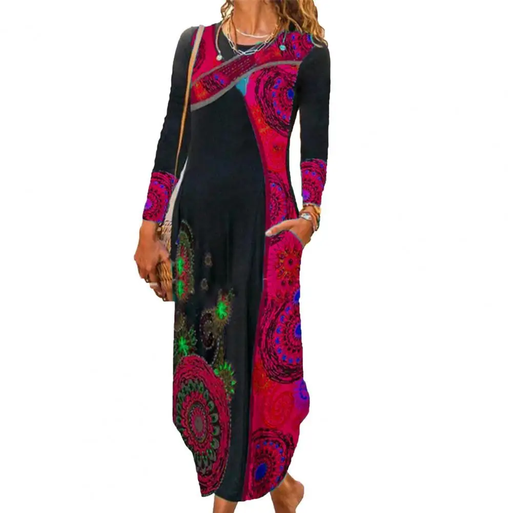 2022 Women Dress Long Sleeve Dress Round Neck Ethnic Print Polyester Maxi Dress for party Vestidos
2022 Women Dress Long Sleeve Dress Round Neck Ethnic Print Polyester Maxi Dress for party Vestidos