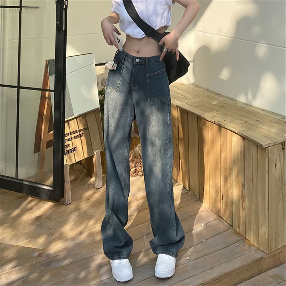 Vintage High Waist Women Jeans Korean Fashion Streetwear Wide Leg Jean Female Denim Trouser Straight Baggy Mom Denim Pants 5XL
Vintage High Waist Women Jeans Korean Fashion Streetwear Wide Leg Jean Female Denim Trouser Straight Baggy Mom Denim Pants 5XL