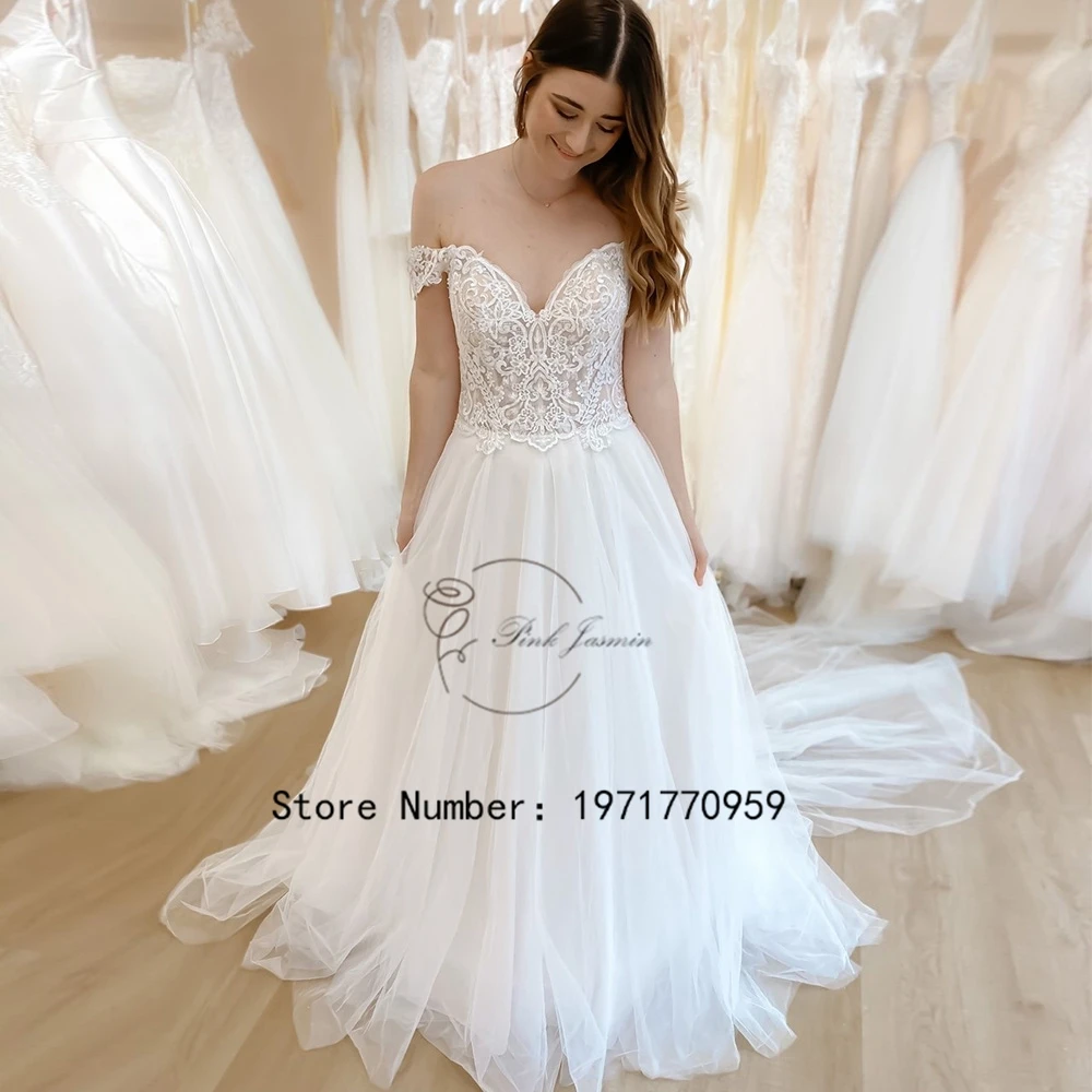 Off The Shoulder Princess White Wedding Dresses For Women 2023 Sweep Train Applique Elegant Lace Bridal Gowns Vestido De Novia
Off The Shoulder Princess White Wedding Dresses For Women 2023 Sweep Train Applique Elegant Lace Bridal Gowns Vestido De Novia