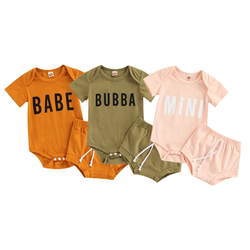 Lioraitiin 0-24M Newborn Infant Baby Boy Girl 2Pcs Summer Clothing Set Short Sleeve Letter Prinetd Bodysuit Top Shorts
Lioraitiin 0-24M Newborn Infant Baby Boy Girl 2Pcs Summer Clothing Set Short Sleeve Letter Prinetd Bodysuit Top Shorts