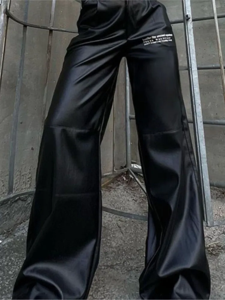 Новинка кожаные прямые брюки Модная уличная одежда высокие брюки женские черные брюки из искусственной кожи Панк гонки повседневные длинн...
Новинка кожаные прямые брюки Модная уличная одежда высокие брюки женские черные брюки из искусственной кожи Панк гонки повседневные длинн...