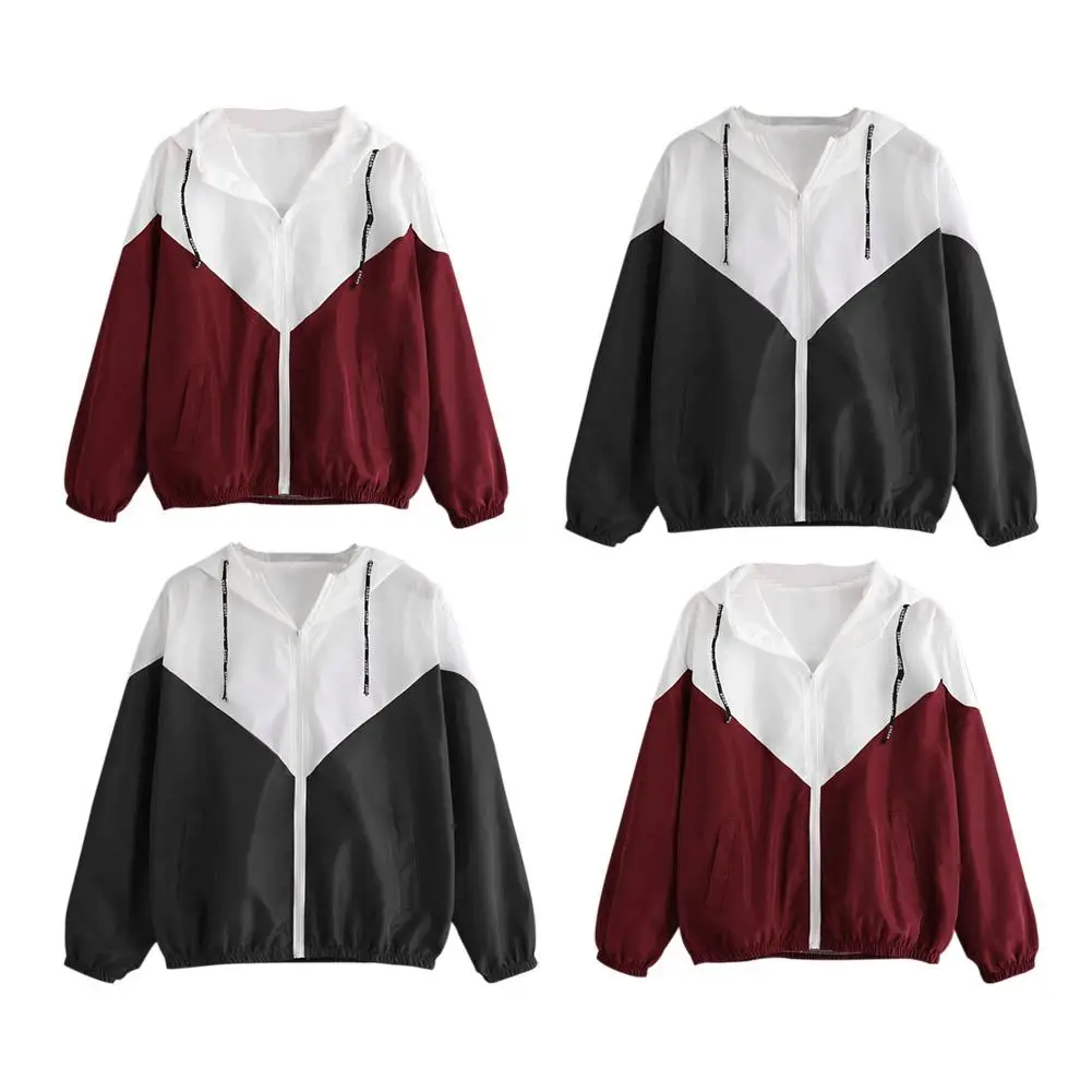 Casual Women Autumn Windbreaker Ladies Long Sleeve Solid Color Hooded Jacket Women Patchwork Outdoor Activities Outerwear
Casual Women Autumn Windbreaker Ladies Long Sleeve Solid Color Hooded Jacket Women Patchwork Outdoor Activities Outerwear