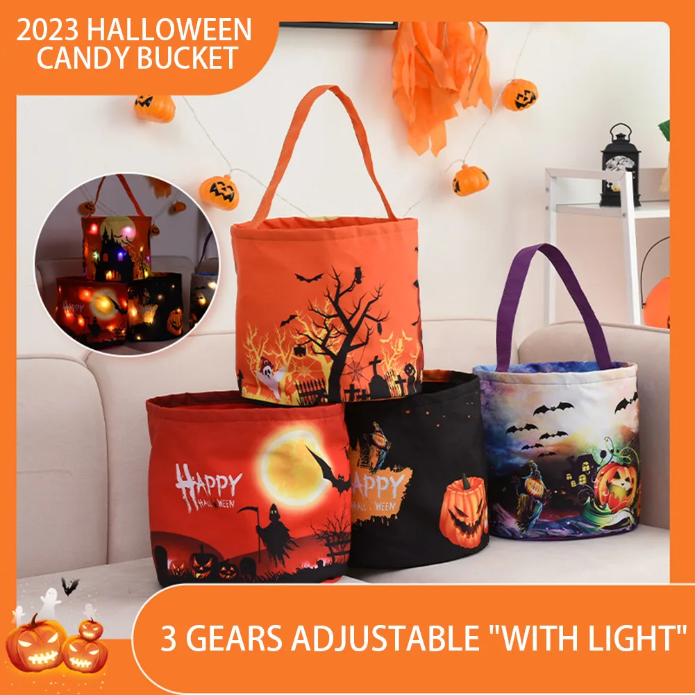2023 Halloween Reusable Candy Bags With LED Light Trick Treat Buckets Orange Pumpkin Bucket For Adds Festive Atmosphere
2023 Halloween Reusable Candy Bags With LED Light Trick Treat Buckets Orange Pumpkin Bucket For Adds Festive Atmosphere