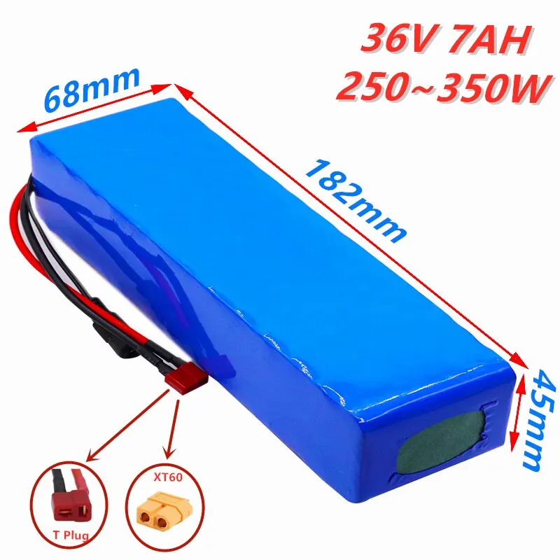 18650 Rechargeable Battery Pack 36V 10S2P 7000mAh for modified Bicyclesebike Electric bicycle Scooter With 42V 2A Charger
18650 Rechargeable Battery Pack 36V 10S2P 7000mAh for modified Bicyclesebike Electric bicycle Scooter With 42V 2A Charger