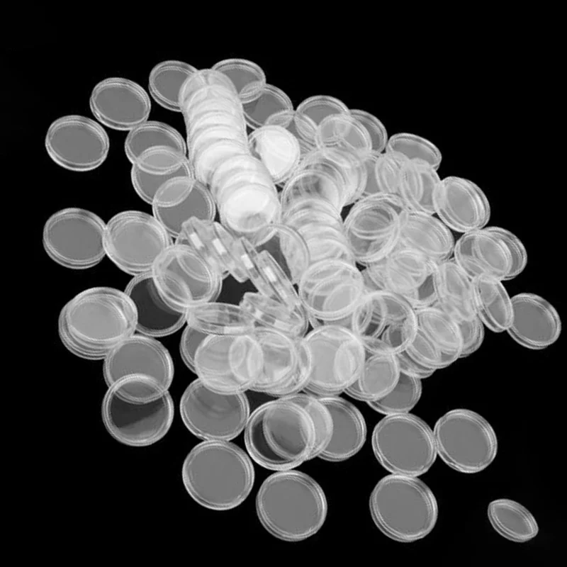 100Pcs 33mm Clear Round Plastic Coin Holders Capsules Container Storage Case Coin Collecting Transparent Box Home Organization
100Pcs 33mm Clear Round Plastic Coin Holders Capsules Container Storage Case Coin Collecting Transparent Box Home Organization