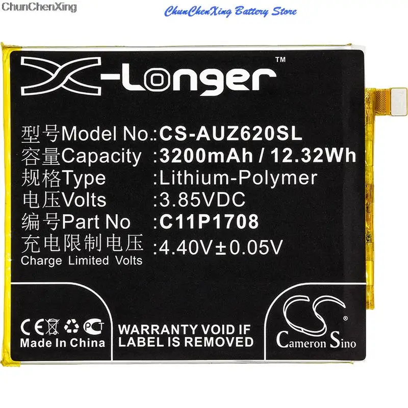 Cameron Sino 3200 мАч аккумулятор C11P1708 (1ICP4/66/75) для Asus ZE620KL,ZenFone 5 2018,ZenFone 5 2018 Dual SIM, ZenFone 5Z, ZS620KL
Cameron Sino 3200 мАч аккумулятор C11P1708 (1ICP4/66/75) для Asus ZE620KL,ZenFone 5 2018,ZenFone 5 2018 Dual SIM, ZenFone 5Z, ZS620KL