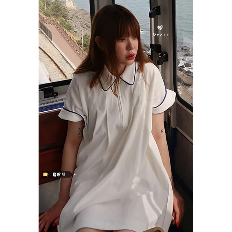 Korean Chic Preppy Style Sweet Women Dress Vintage Cute Hit Color Peter Pan Collar A-Line Dresses Japanese Style Summer Dress
Korean Chic Preppy Style Sweet Women Dress Vintage Cute Hit Color Peter Pan Collar A-Line Dresses Japanese Style Summer Dress