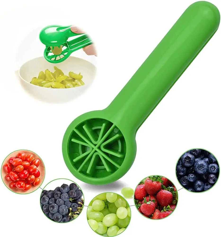 

Grape Cutter Slicer Cherry Tomatoes Strawberry Slicer For Fruits And Vegetables Salad Cutter Kitchen Gadgets No Blade Safety