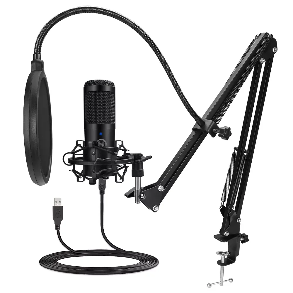 USB Microphone Condenser Recording Microphone D80 Mic with Stand for Computer Laptop PC Karaoke Studio Recording
USB Microphone Condenser Recording Microphone D80 Mic with Stand for Computer Laptop PC Karaoke Studio Recording