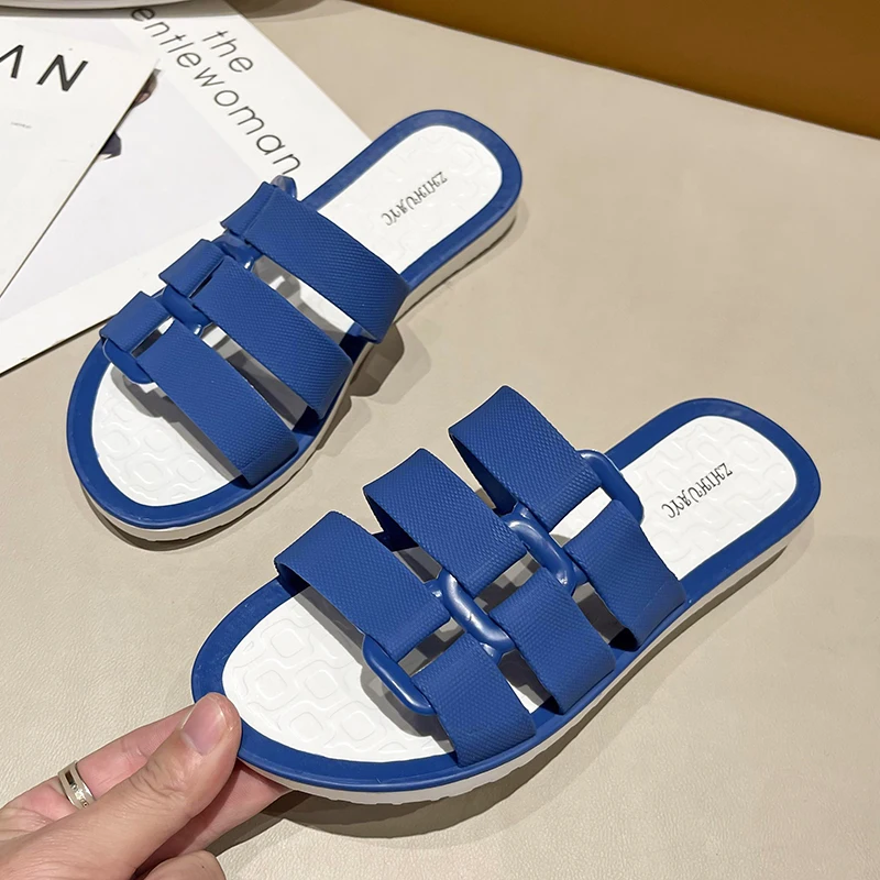 Сандалии пляжные женские с открытым носком, повседневные модные босоножки на плоской подошве, Нескользящие, удобные тапочки для отдыха на открытом воздухе, лето
Сандалии пляжные женские с открытым носком, повседневные модные босоножки на плоской подошве, Нескользящие, удобные тапочки для отдыха на открытом воздухе, лето