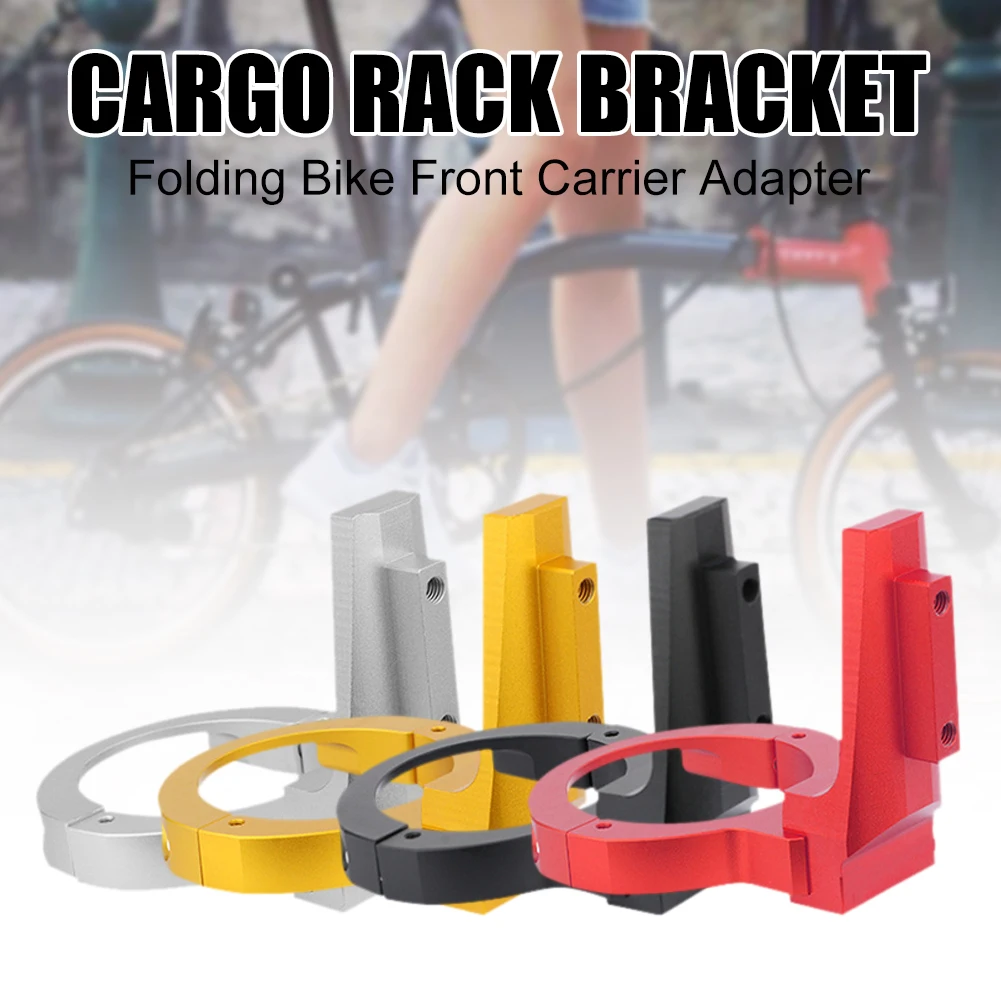 Folding Bike Front Carrier Mounting Bracket Adapter Aluminum Alloy Cargo Rack Bracket Pig Nose Pannier Bracket for K3/412/P8
Folding Bike Front Carrier Mounting Bracket Adapter Aluminum Alloy Cargo Rack Bracket Pig Nose Pannier Bracket for K3/412/P8