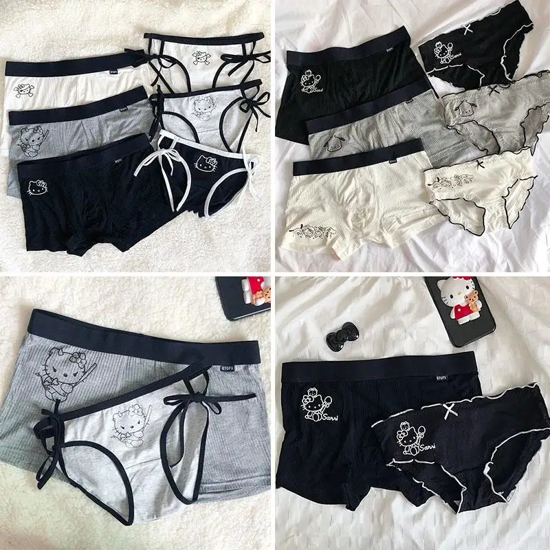 Hellokts Kuromi Anime Fashion Couple Panties Kawaii Cartoon Kittys Cat Breathable Boys Boxer Pants Girls Briefs Underwear Gifts
Hellokts Kuromi Anime Fashion Couple Panties Kawaii Cartoon Kittys Cat Breathable Boys Boxer Pants Girls Briefs Underwear Gifts