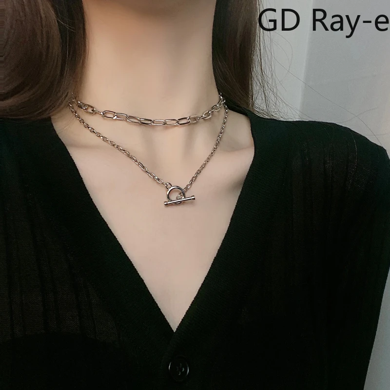 Punk Cross Double Layer Choker Gothic T Bar Pendant Chain Necklace for Women Chunky Hip-hop Necklace Girls Men's Jewelry 496
Punk Cross Double Layer Choker Gothic T Bar Pendant Chain Necklace for Women Chunky Hip-hop Necklace Girls Men's Jewelry 496