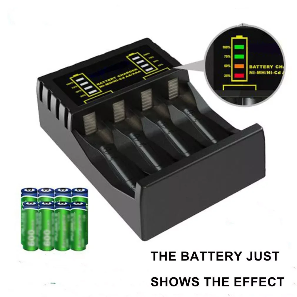 4 Slots Electric Battery Charger Intelligent Fast LED Indicator USB Charger For AA/AAA Ni-MH/Ni-Cd Rechargeable Battery
4 Slots Electric Battery Charger Intelligent Fast LED Indicator USB Charger For AA/AAA Ni-MH/Ni-Cd Rechargeable Battery