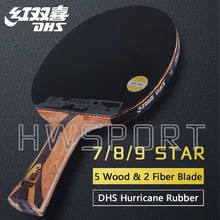 Original DHS 7 Star Table Tennis Racket Offensive 8 Star 9 Star Professional Ping Pong Racket ALC Carbon Paddle
