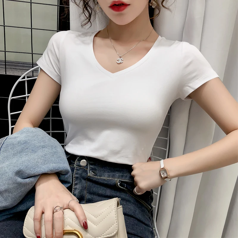Womens Summer T Shirts Women T-shirts Short Sleeve T shirts For Woman Top Cotton Fabric
Womens Summer T Shirts Women T-shirts Short Sleeve T shirts For Woman Top Cotton Fabric