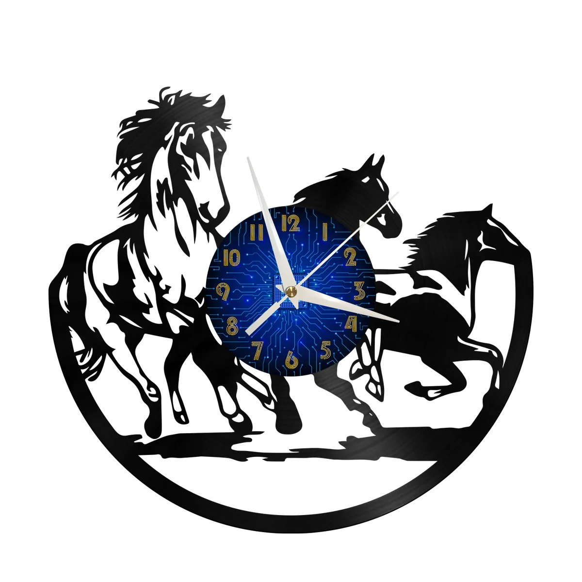 Three Horses Galloping Vinyl Wall Clock, Vinyl Record Clock Wall Art Silent & Non-ticking
Three Horses Galloping Vinyl Wall Clock, Vinyl Record Clock Wall Art Silent & Non-ticking