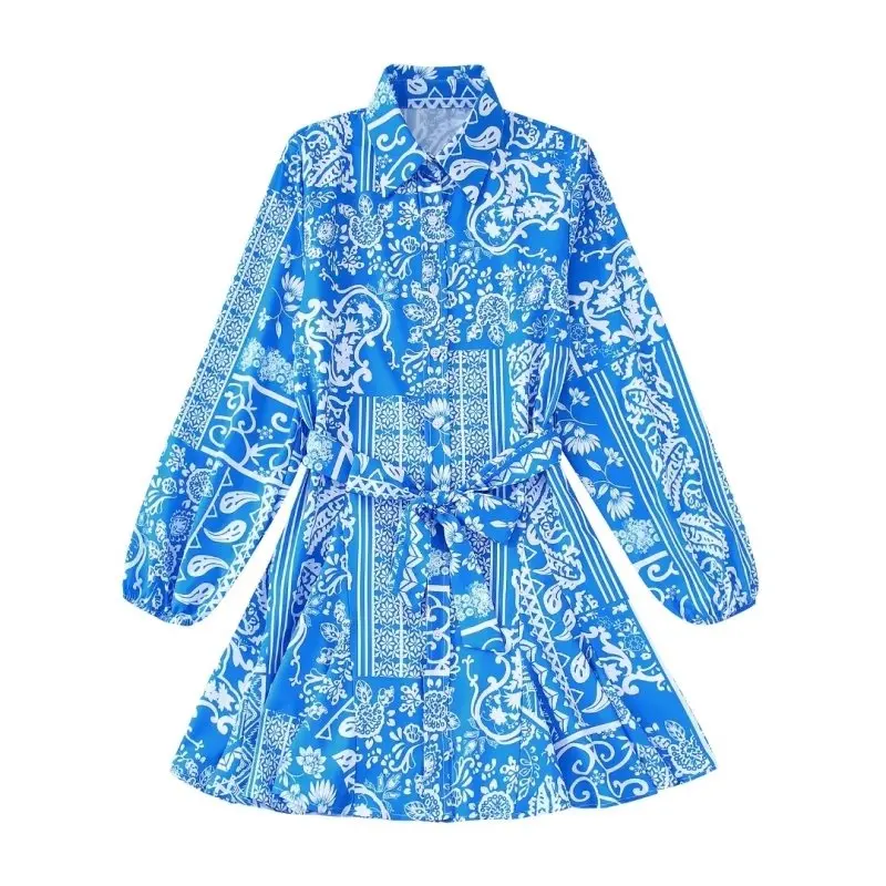 2022 Women Chic Fashion Button-up Draped Midi Shirt Dress Vintage Short Sleeve With Belt Female Printing Dresses Vestidos
2022 Women Chic Fashion Button-up Draped Midi Shirt Dress Vintage Short Sleeve With Belt Female Printing Dresses Vestidos