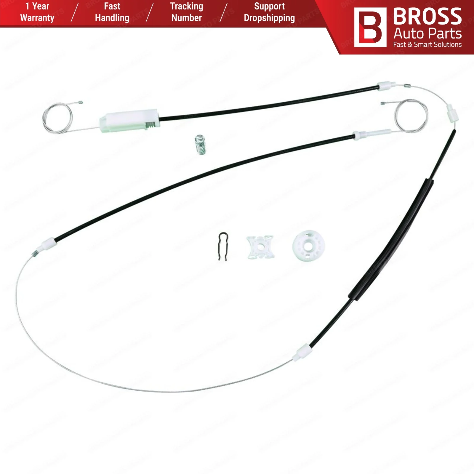 Bross BWR974 электрический регулятор мощности для окон Ремонтный комплект левая дверь