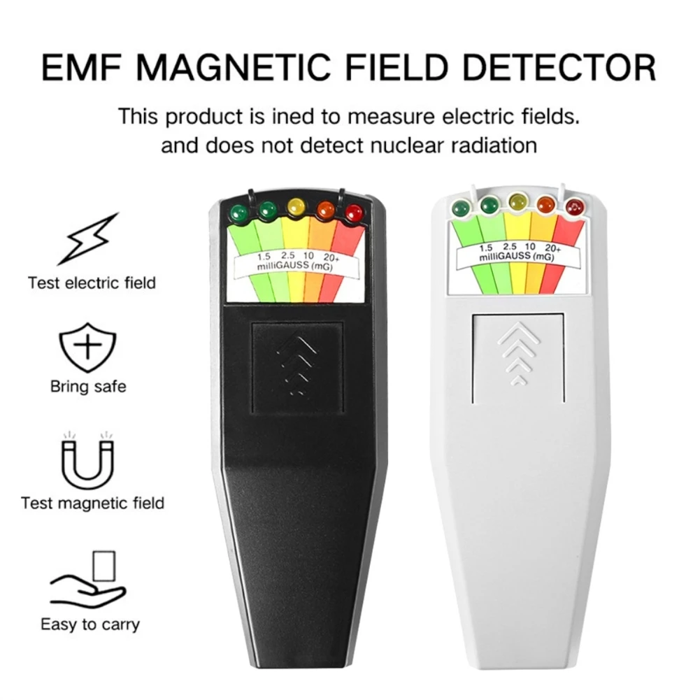 K2 EMF Meter 5-LED Indicator Light LCD Digital Electromagnetic Field Radiation Tester EMF Measurement Instrument
K2 EMF Meter 5-LED Indicator Light LCD Digital Electromagnetic Field Radiation Tester EMF Measurement Instrument