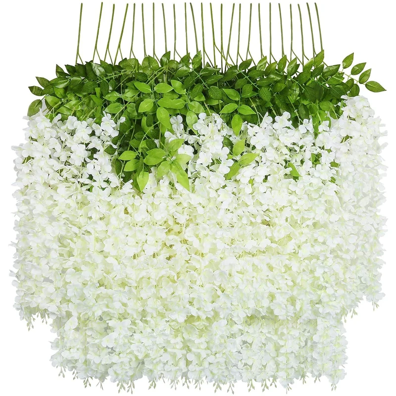 12pcs Extra Long Thick Artificial Wisteria Flowers Vine Ratta Hanging Garland Silk Wisteria Garland For Home Party Wedding Decor
12pcs Extra Long Thick Artificial Wisteria Flowers Vine Ratta Hanging Garland Silk Wisteria Garland For Home Party Wedding Decor