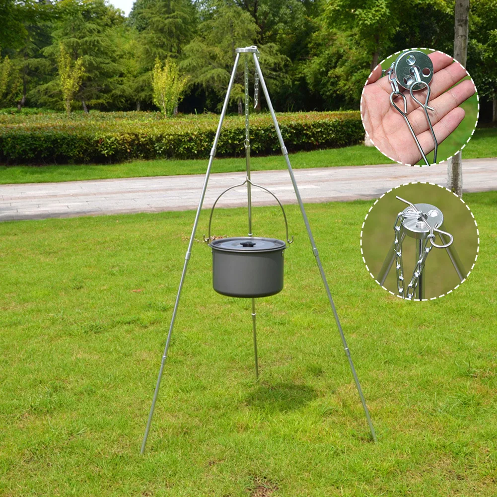 Camping Picnic Cooking Tripod Hanging Pot Outdoor Durable Portable Campfire Picnic Pot Fire Grill Hanging Tripod
Camping Picnic Cooking Tripod Hanging Pot Outdoor Durable Portable Campfire Picnic Pot Fire Grill Hanging Tripod
