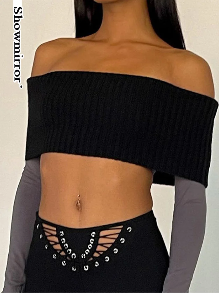 Кроп-топ женский с открытыми плечами и длинным рукавом, на осень/зиму
Кроп-топ женский с открытыми плечами и длинным рукавом, на осень/зиму