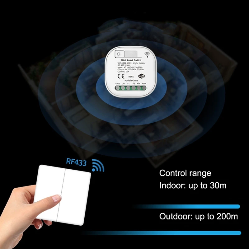 16A WIFI Switch Smart Home Tuya App Remote Control Smart Timer Switch No Battery Light Switch Work For Google Home Alexa
16A WIFI Switch Smart Home Tuya App Remote Control Smart Timer Switch No Battery Light Switch Work For Google Home Alexa