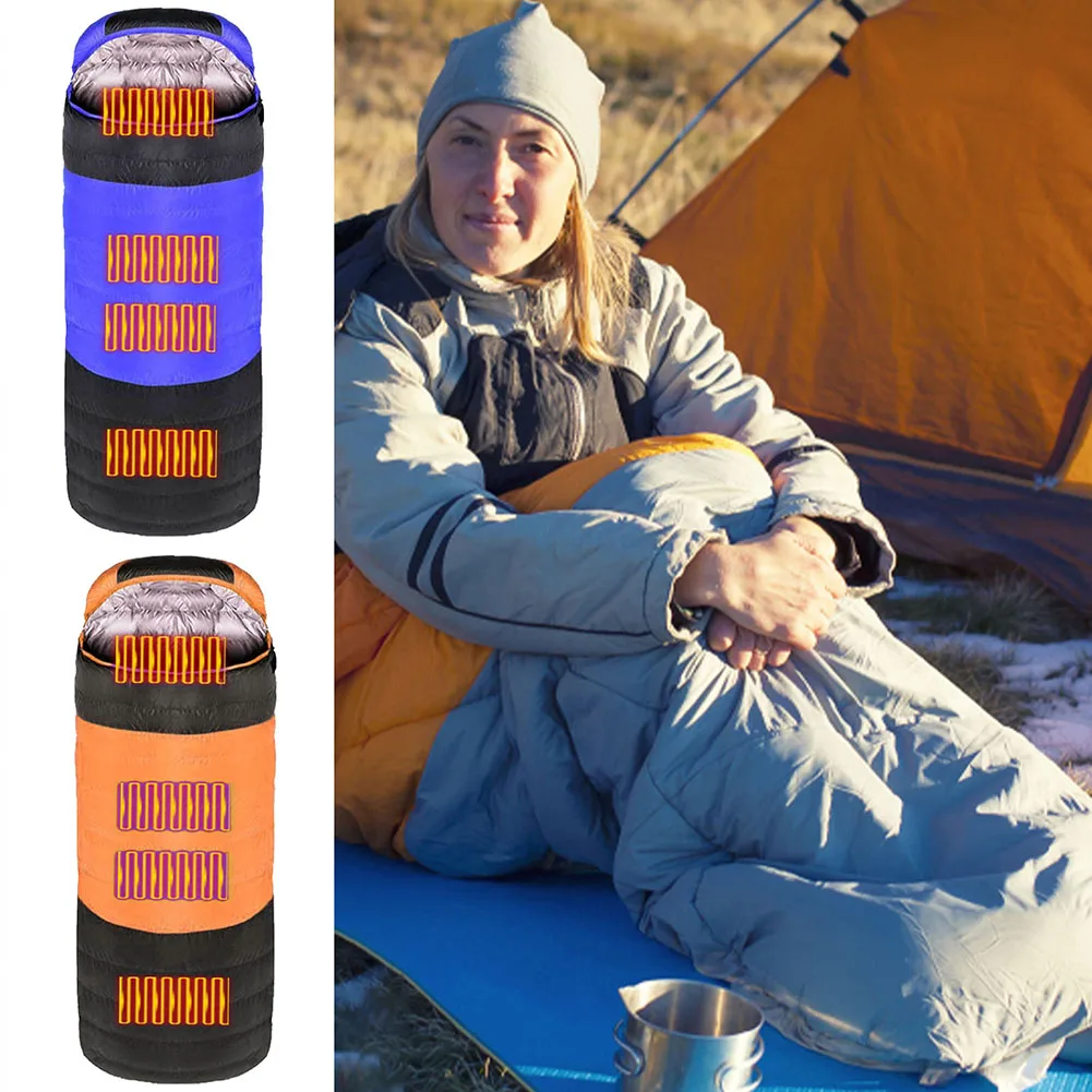 Electric Heating Winter Thermal Sleeping Bag Adjustable Temperature Envelope Sleeping Bag Breathable Portable for Camping Travel
Electric Heating Winter Thermal Sleeping Bag Adjustable Temperature Envelope Sleeping Bag Breathable Portable for Camping Travel