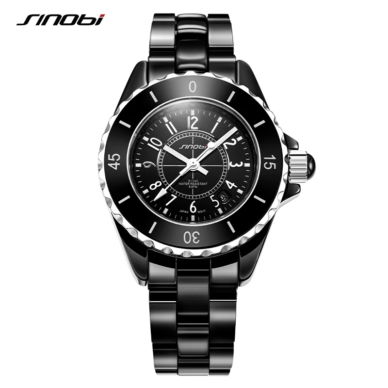 SINOBI Fashion Ceramic Men's Wacthes Original Design Mans Quartz Watches High Quality Calendar Male Clock Relogios Masculino
SINOBI Fashion Ceramic Men's Wacthes Original Design Mans Quartz Watches High Quality Calendar Male Clock Relogios Masculino